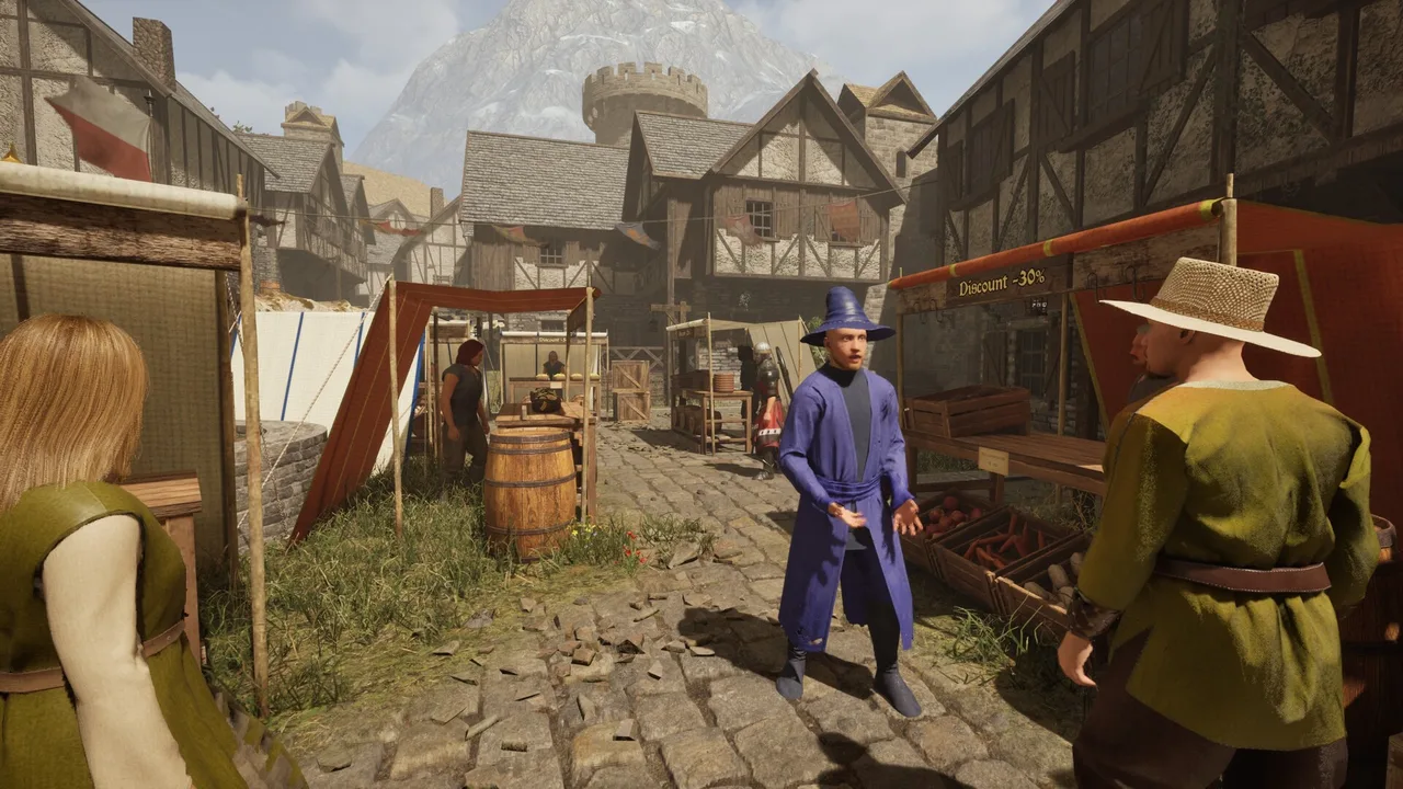 Market stalls in the Tavern Legends town square